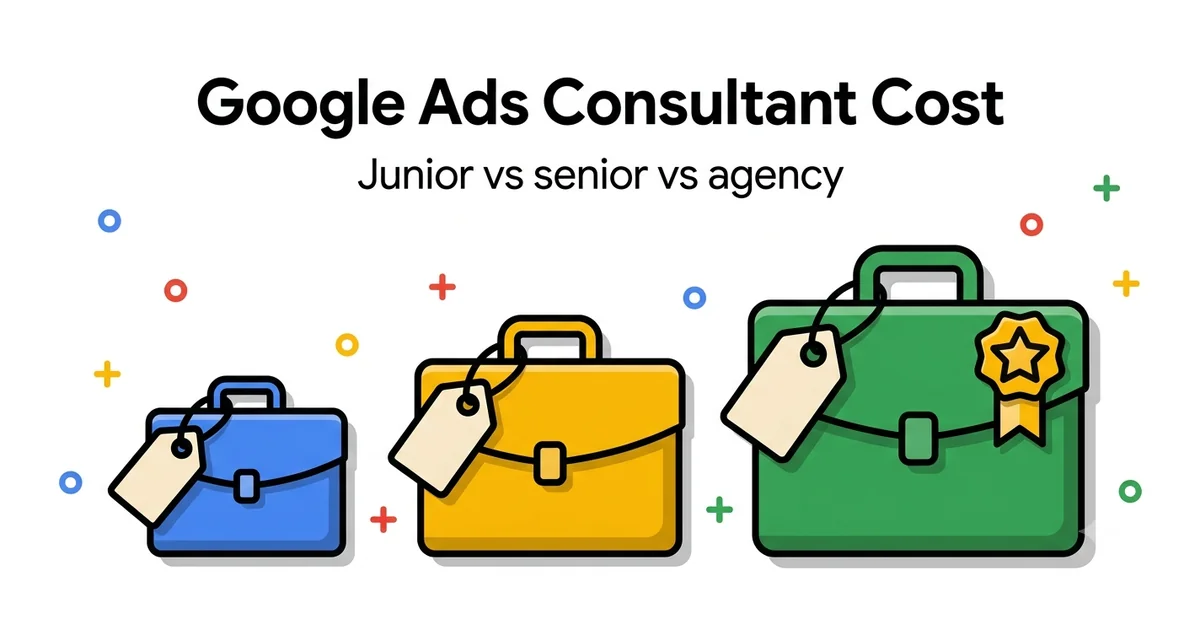 How Much Does a Google Ads Consultant Cost in 2026? (Senior vs Agency vs Junior)