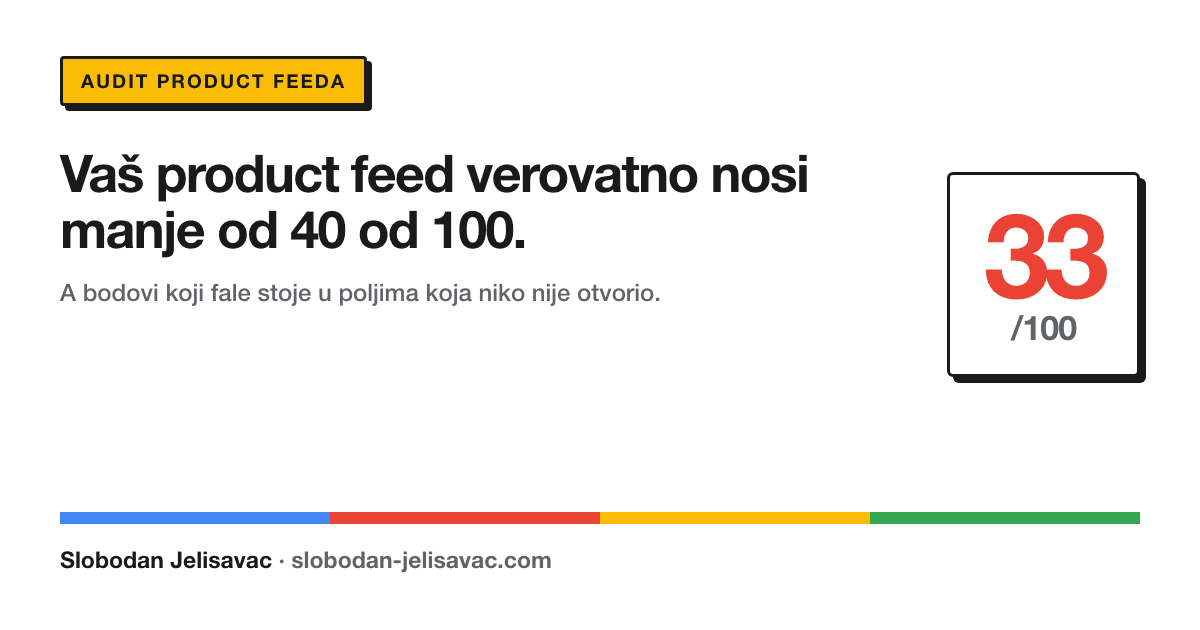 Merchant Center Feed Scorecard: Ocenite i Popravite Feed