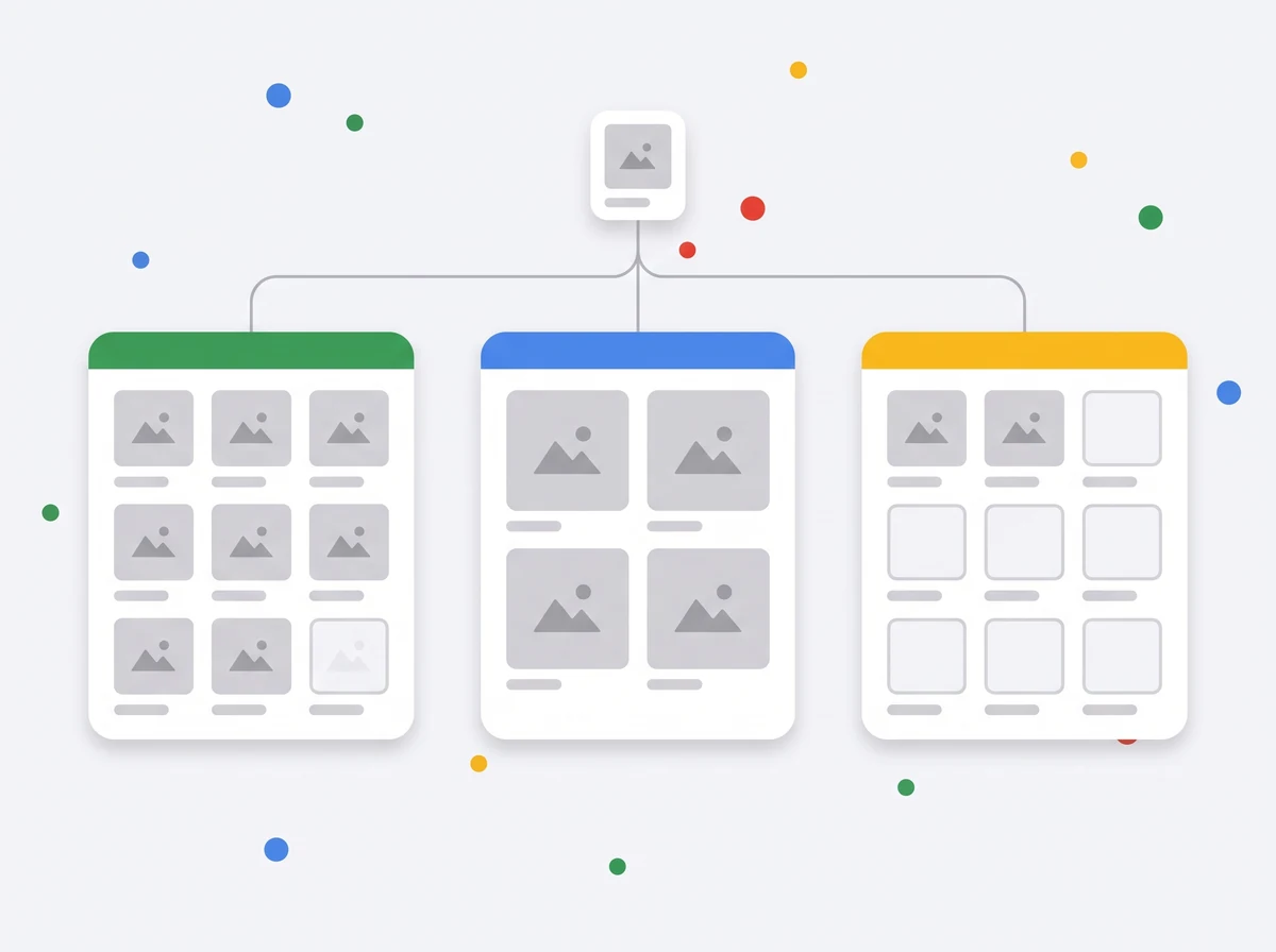 Three Shopping campaigns with different product density, split by margin